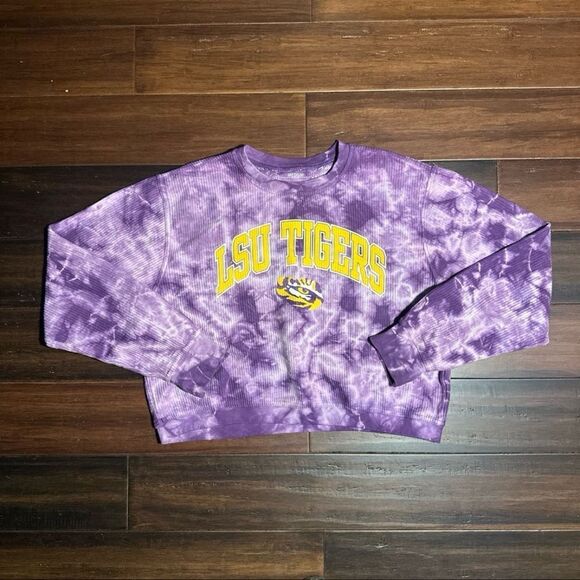 Pressbox Tops - LSU Cropped Sweatshirt